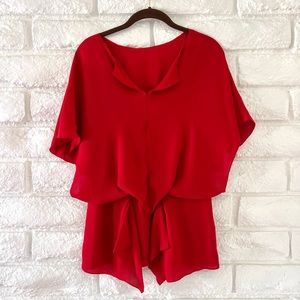 BUNDLE & MAKE ME AN OFFER!!!  MaxAzria Silk Red Blouse Sz S